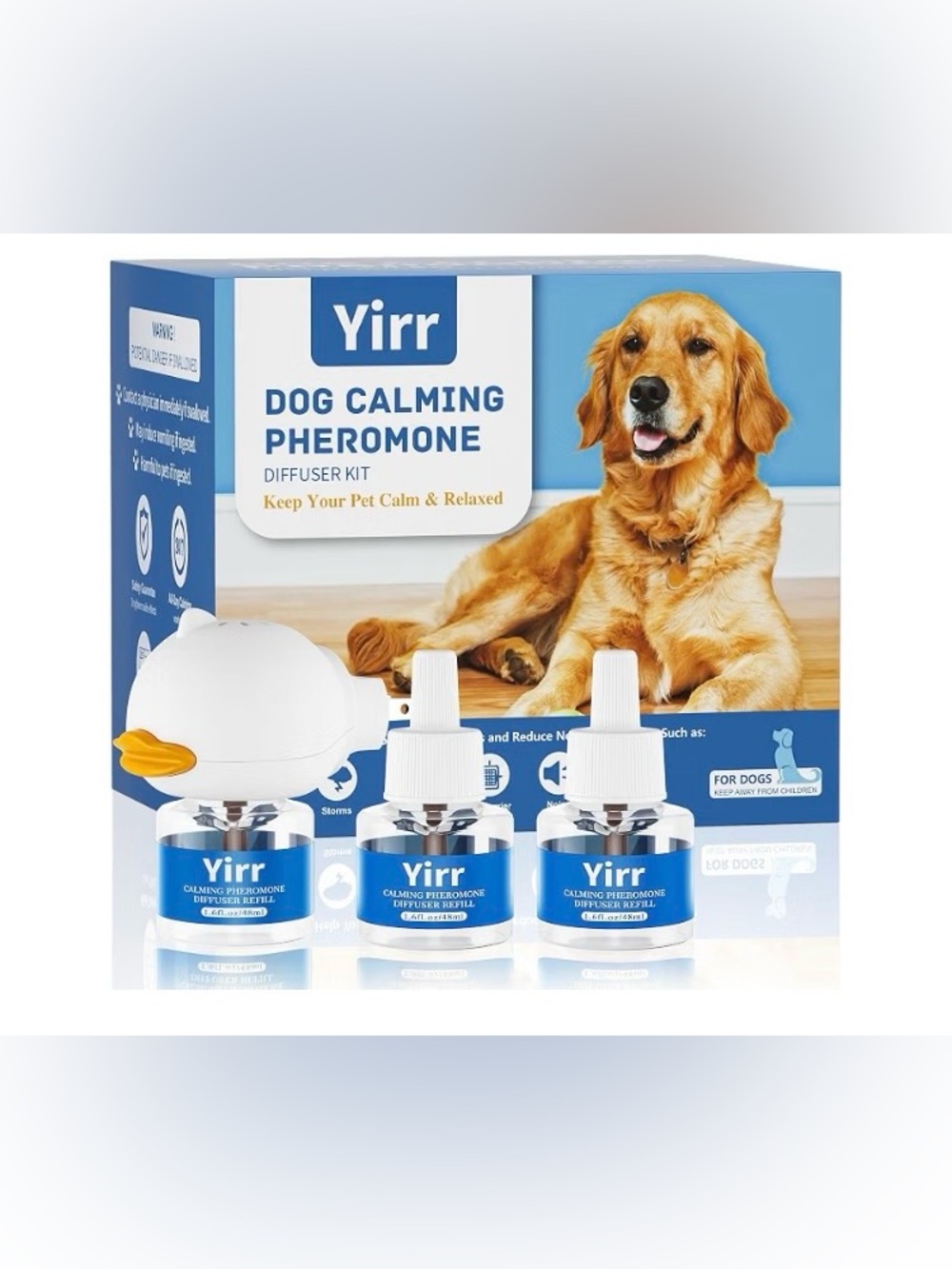 Pheromones Calming Diffuser for Dogs Relieve Stress Anxiety, SEALED PACKAGE